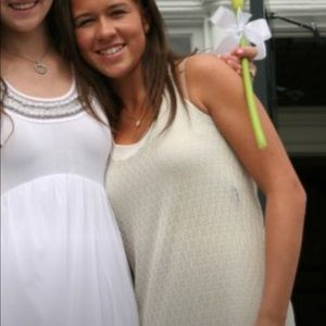 RALPH LAUREN RUGBY small cream slip dress